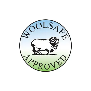Woolsafe CleanSeal certification logo, ensuring safe and effective cleaning for delicate wool and carpet fibers.