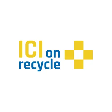 ICI on Recycle + certification logo, recognizing excellence in waste management and recycling practices.